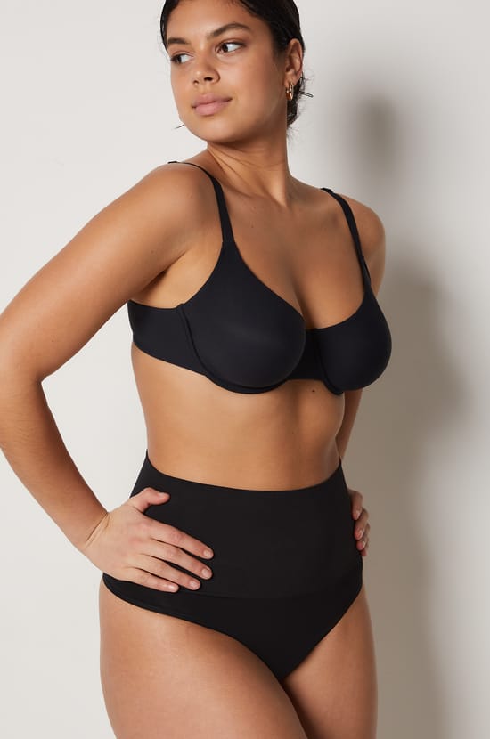 High-Waist Shaping Thong - Medium Support;${refinementColor}