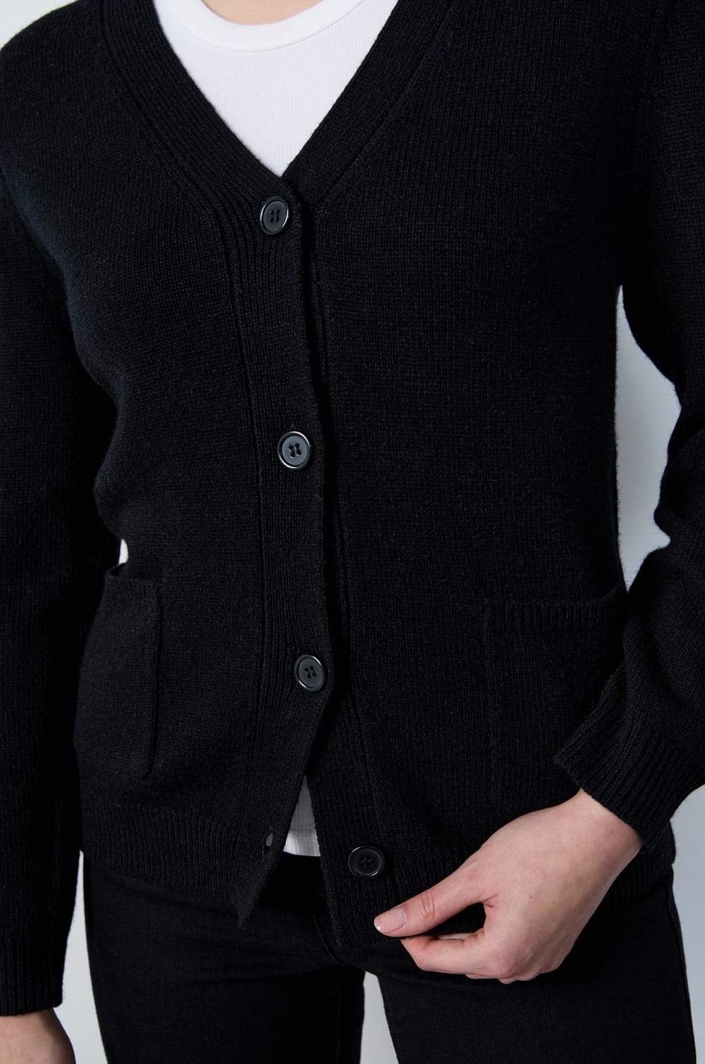 Buttoned Cardigan;${refinementColor}