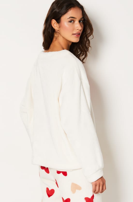 Sweat de pyjama polaire à cœurs Corgi;${refinementColor}