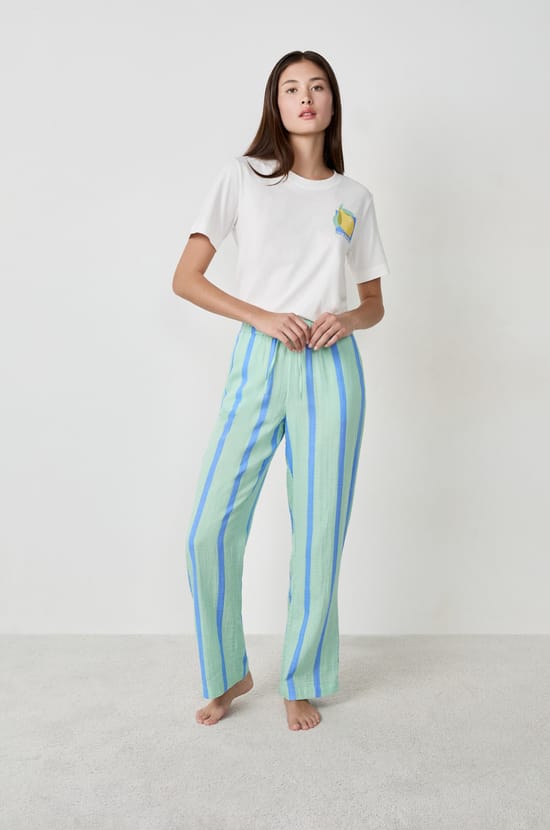 Pantalon de pyjama à rayures;${refinementColor}