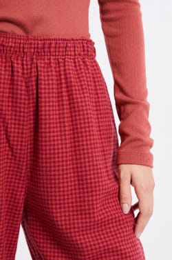 Pantalon de pyjama à carreaux en coton;${refinementColor}