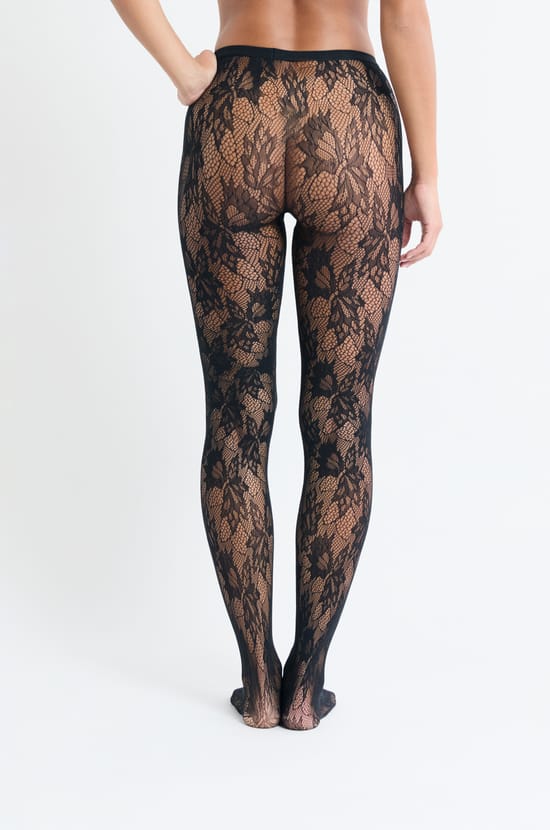 Collant transparent &agrave; motifs;${refinementColor}