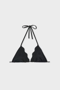 Triangle Bikini Top With Embroidery;${refinementColor}