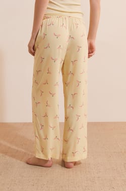 Pantalon de pyjama 7/8 &agrave; motifs;${refinementColor}