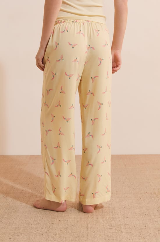 Pantal&oacute;n de pijama 7/8 estampado;${refinementColor}