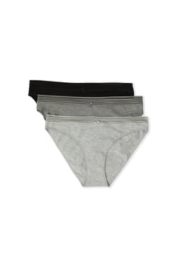 Pack of 3 Cotton and Lace Briefs;${refinementColor}