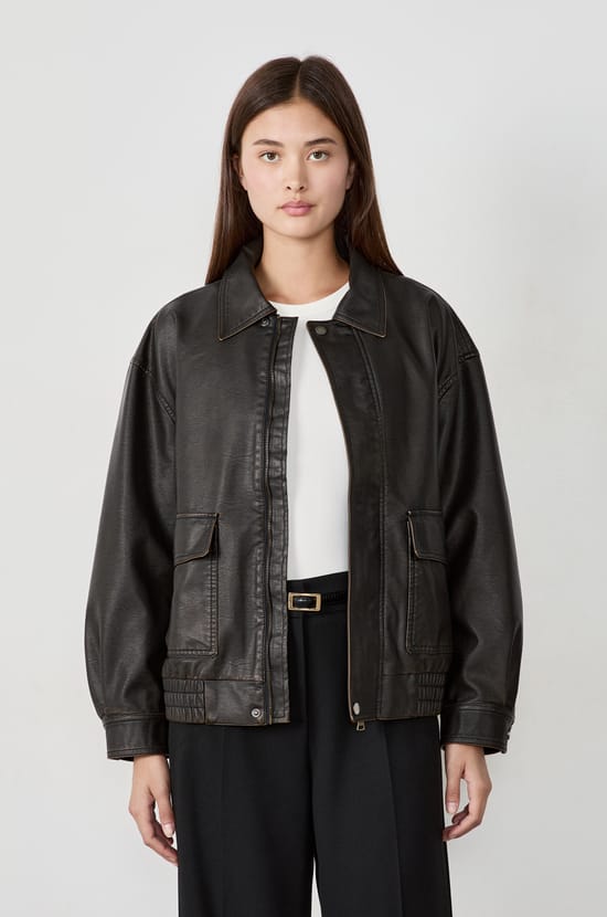 Veste effet cuir;${refinementColor}