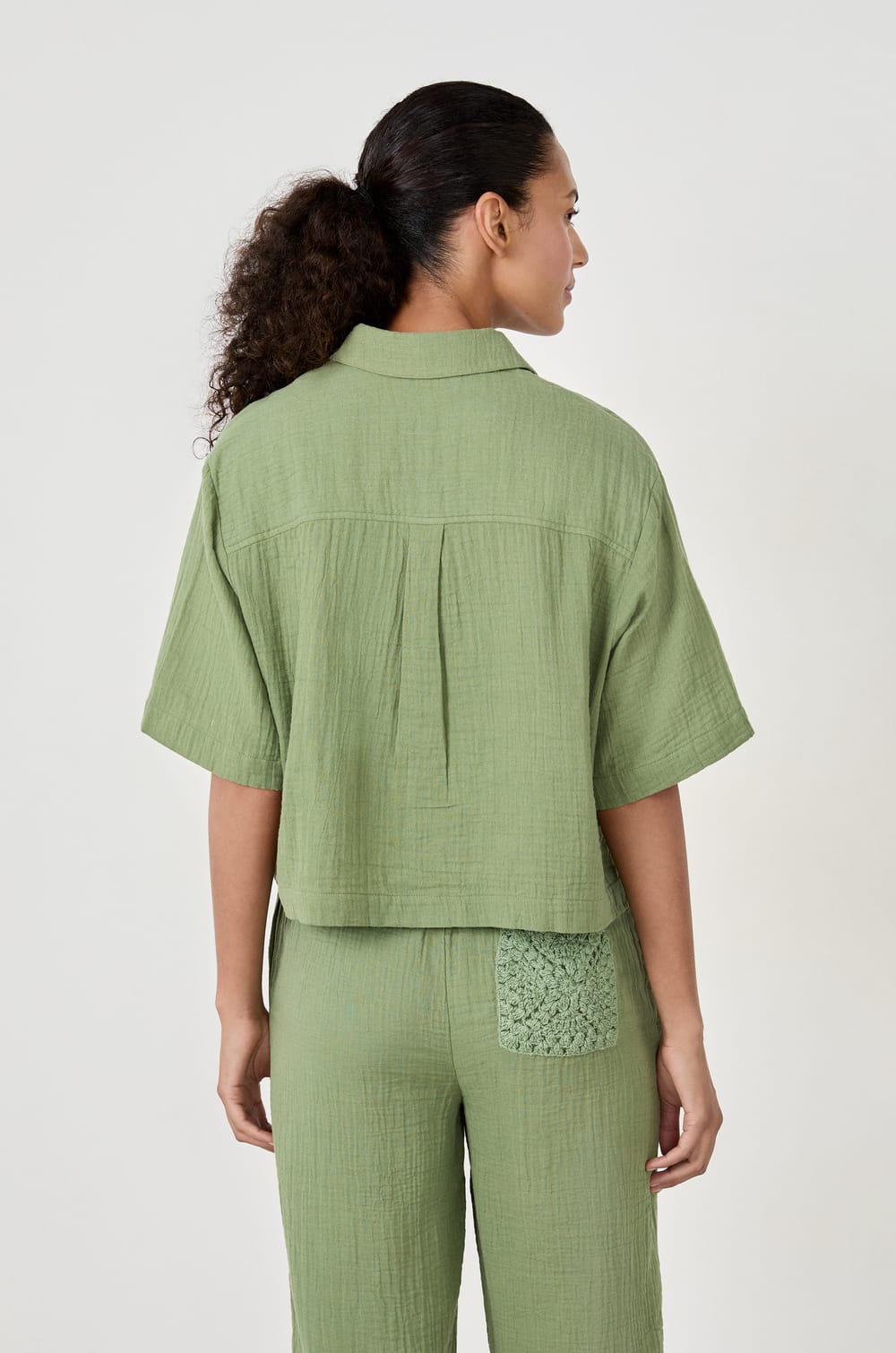 Short-Sleeved Shirt In 100% Cotton;${refinementColor}