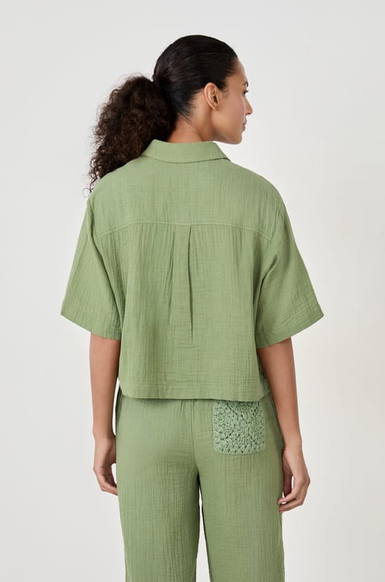 Chemise manches courtes 100% coton;${refinementColor}