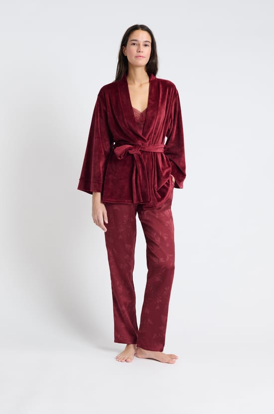Pyjama 3 pièces satiné;${refinementColor}