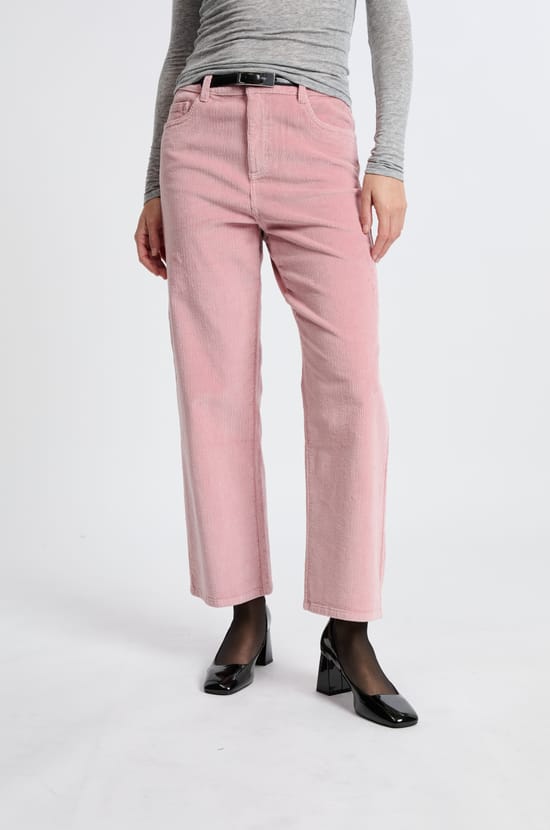 Pantalon en coton effet velours;${refinementColor}