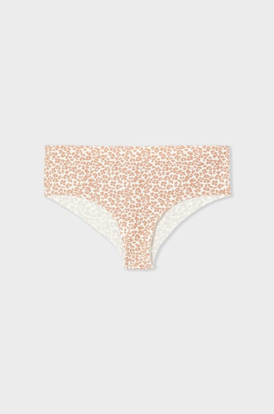Hipster aus nahtloser Mikrofaser mit Leopardenmuster;${refinementColor}