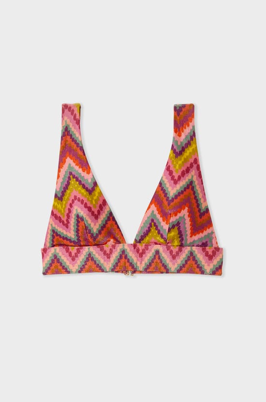 Bikini-Top Triangel mit Print;${refinementColor}