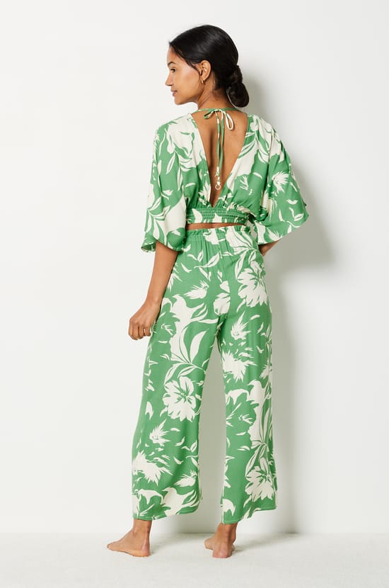 Printed 7/8 Trousers;${refinementColor}