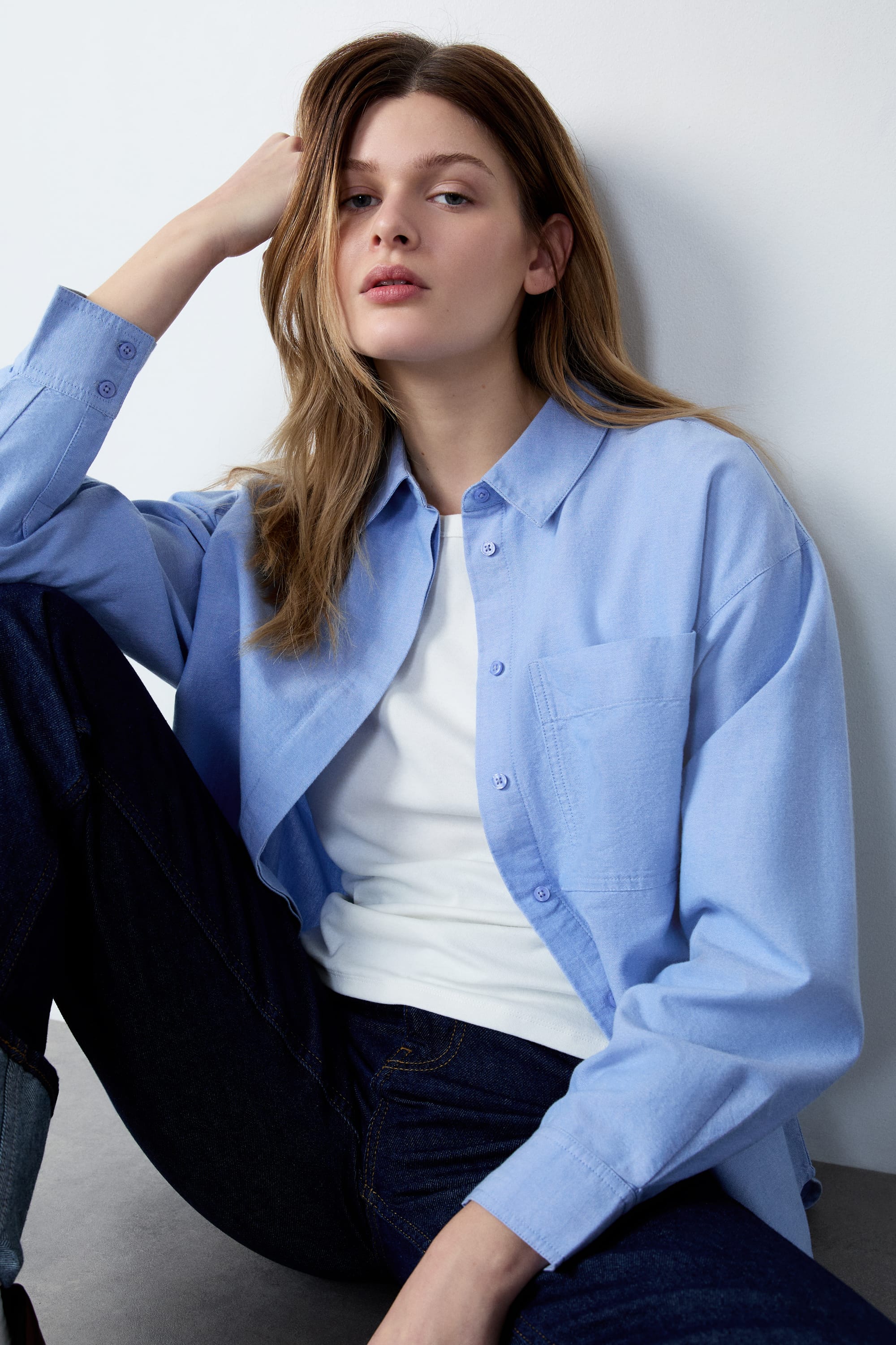 Chemise manches longues en Oxford