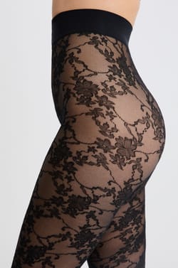 Collant semi-opaque à motifs;${refinementColor}
