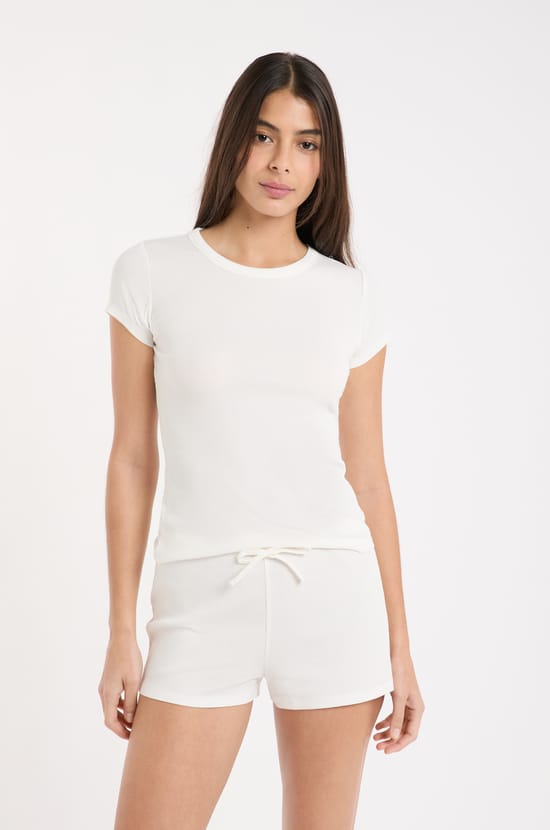 Round Neck Pyjama T-shirt with Cotton;${refinementColor}