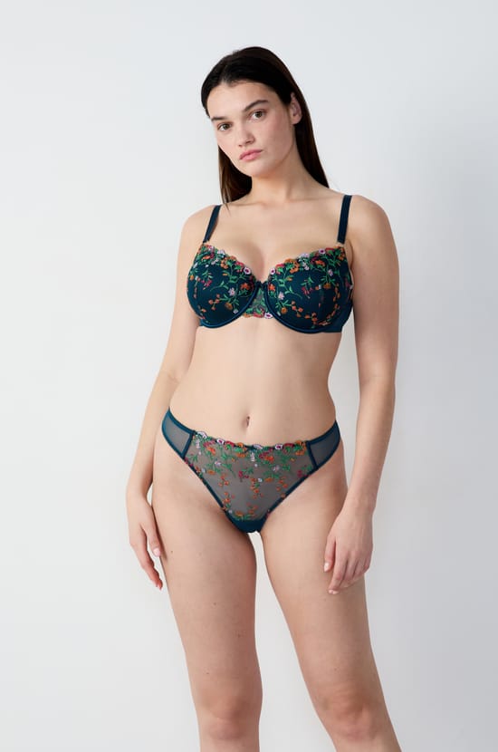 Bra No.4 - The Lightly Lined Floral Embroidery;${refinementColor}