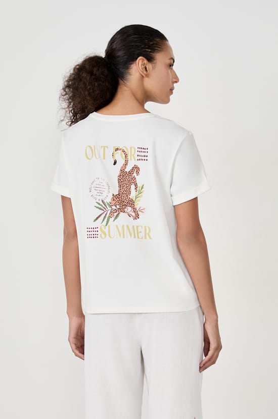 100% cotton short-sleeved pyjama T-shirt;${refinementColor}