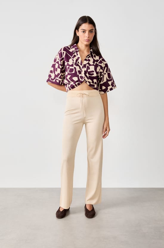 Knit Trousers;${refinementColor}