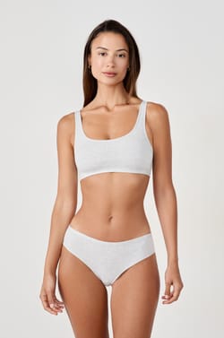 Reversible bralette in stretch organic cotton;${refinementColor}