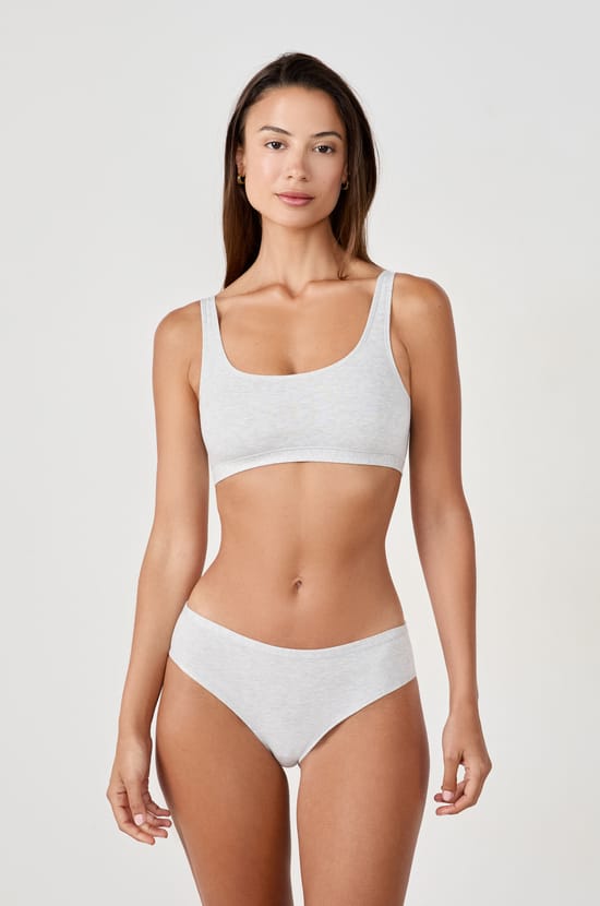 Reversible bralette in stretch organic cotton;${refinementColor}