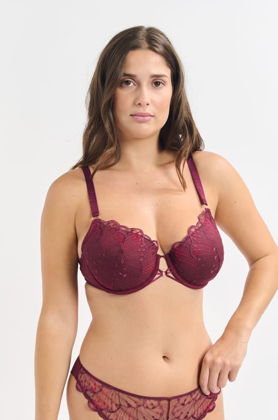 Bra No.4 - The lightly lined in floral embroidery;${refinementColor}