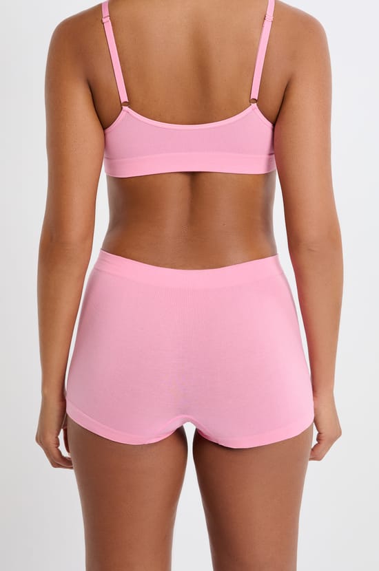 Short boyleg sans coutures avec coton;${refinementColor}