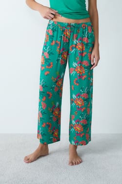 Printed Pajama Pants;${refinementColor}