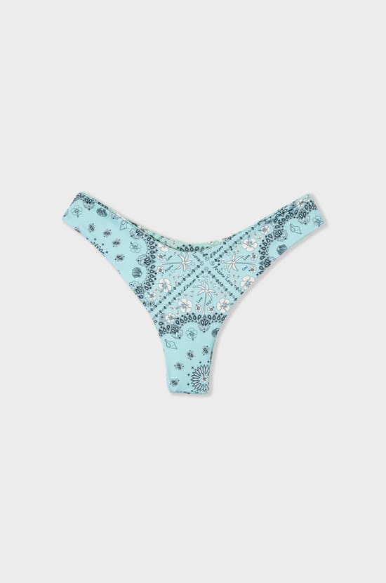 Bikini brésilien high leg bas de maillot imprimé réversible;${refinementColor}