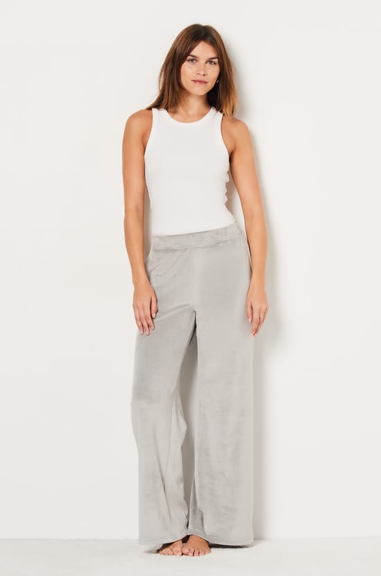 Pantalon de pyjama en velours;${refinementColor}