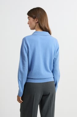 Pull col polo en cachemire;${refinementColor}