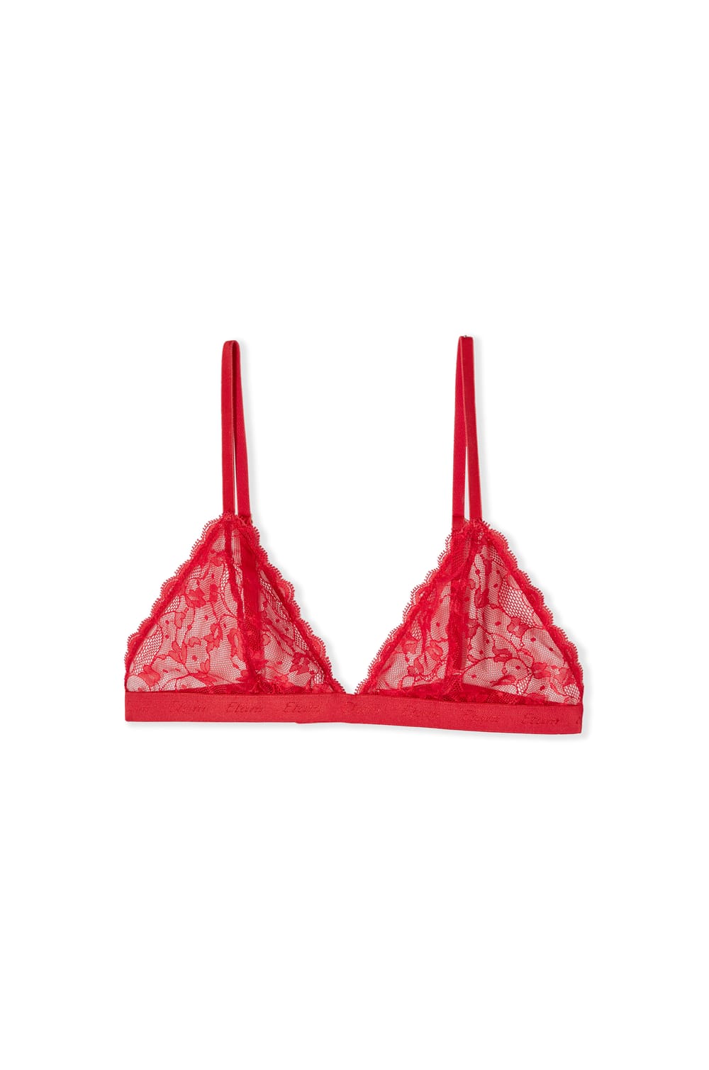 Soutien-gorge triangle en dentelle;${refinementColor}