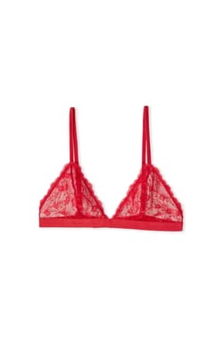 Soutien-gorge triangle en dentelle;${refinementColor}
