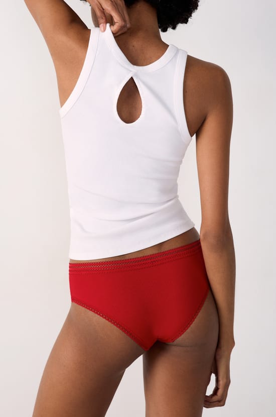 Microfibre Boyshort with Lace Details;${refinementColor}