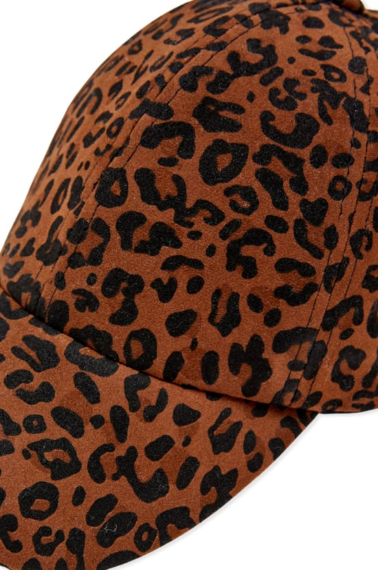 Casquette &agrave; motifs l&eacute;opard en coton;${refinementColor}