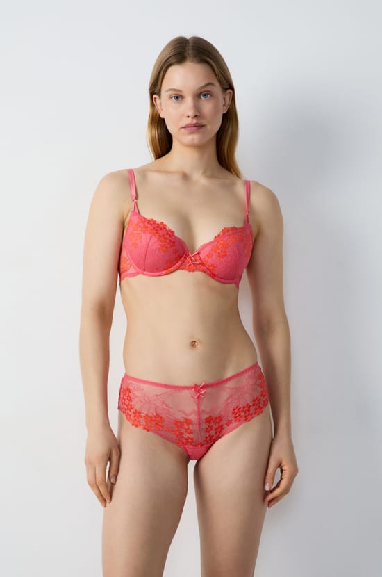 Soutien-gorge N.4 - Le coques fines broderie fleurie;${refinementColor}