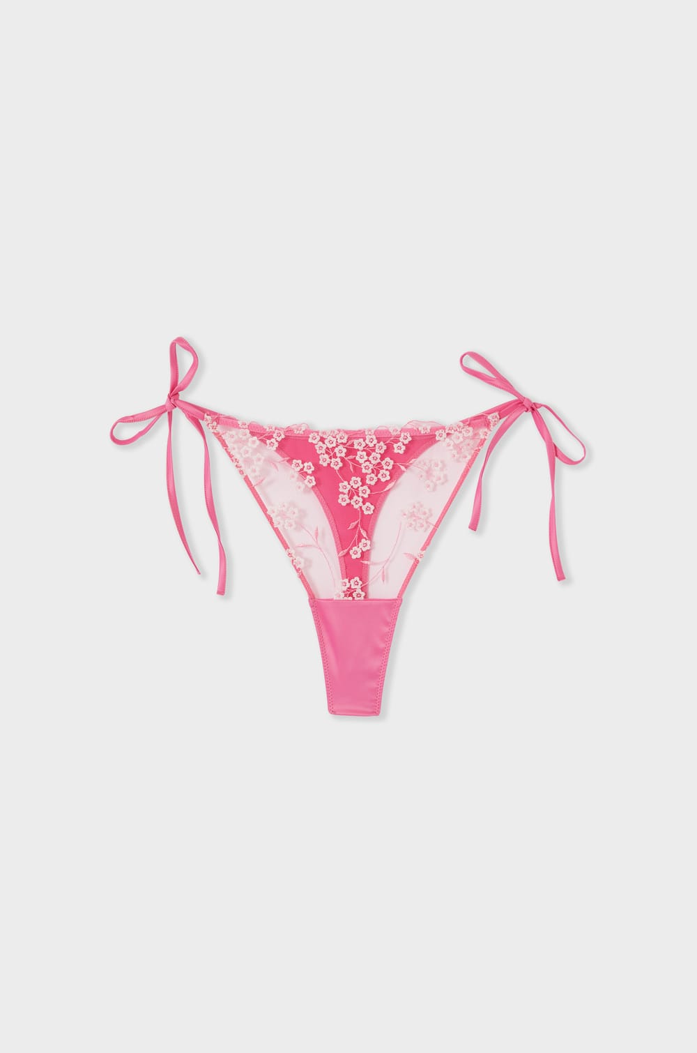 Tanga de lazos de tul bordado;${refinementColor}