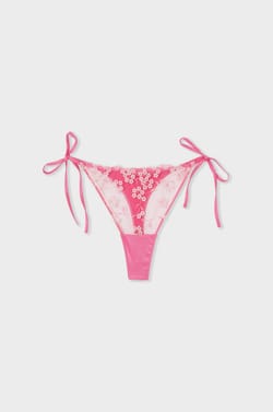 Tanga de lazos de tul bordado;${refinementColor}