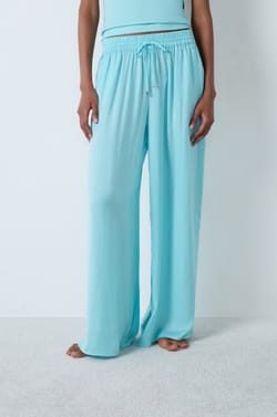 Wide-cut satin trousers;${refinementColor}