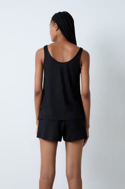 Camiseta sin mangas 100 % lino&nbsp;;${refinementColor}