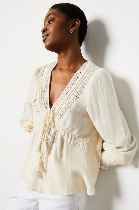 Long-sleeved Cotton Top;${refinementColor}
