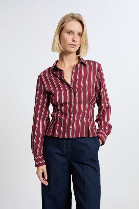 Chemise à rayures;${refinementColor}