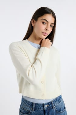 Gilet mini &agrave; manches longues;${refinementColor}