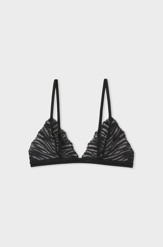 Soutien-gorge triangle en dentelle;${refinementColor}