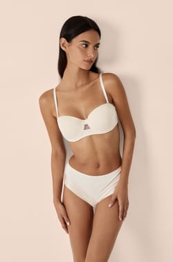 Soutien-gorge bandeau coques fines bretelles amovibles;${refinementColor}