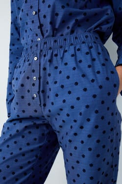 Pantalon de pyjama &agrave; poids en coton;${refinementColor}