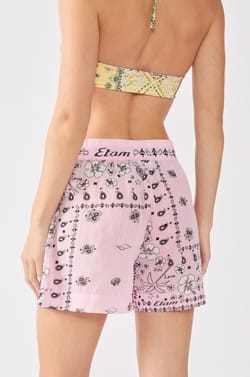 Short imprim&eacute; en coton;${refinementColor}