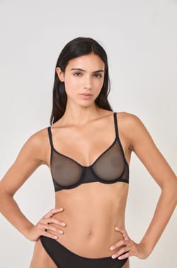 Soutien-gorge balconnet en tulle;${refinementColor}