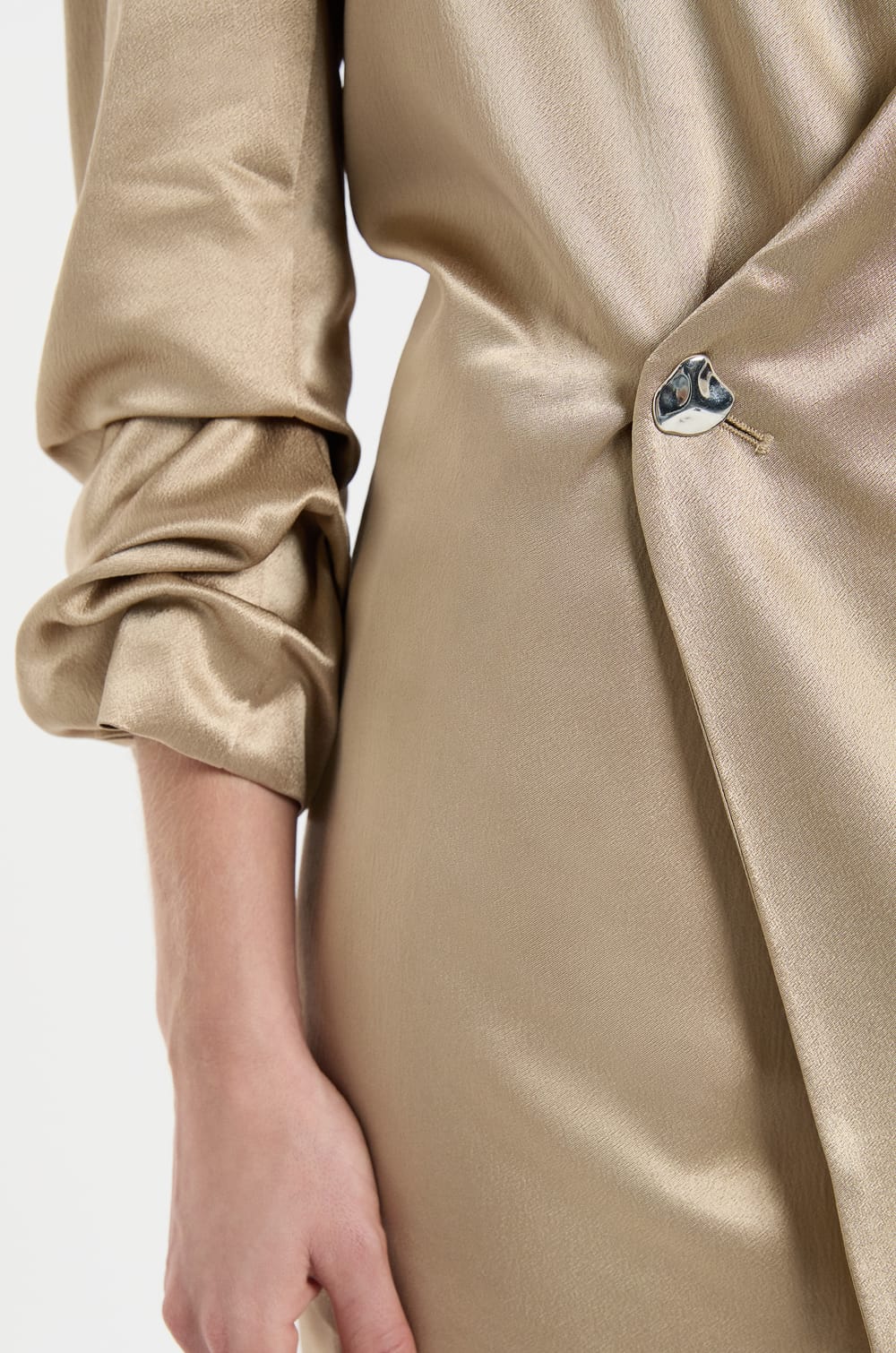 Veste manches longues en cr&ecirc;pe;${refinementColor}